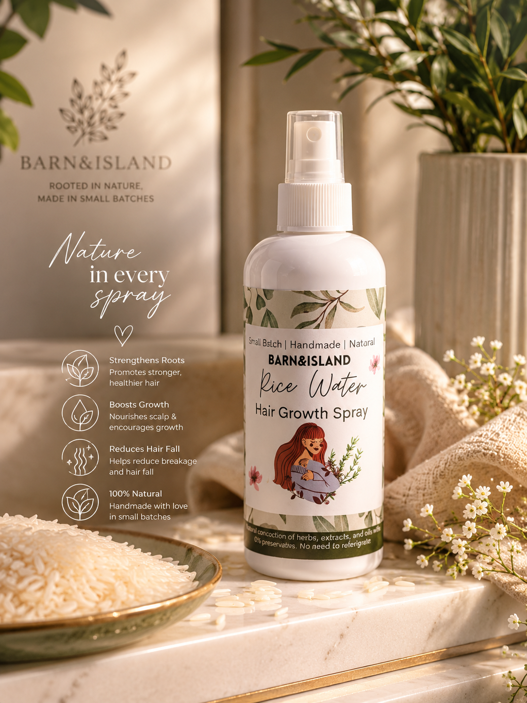 Rice Water Hair Growth Spray